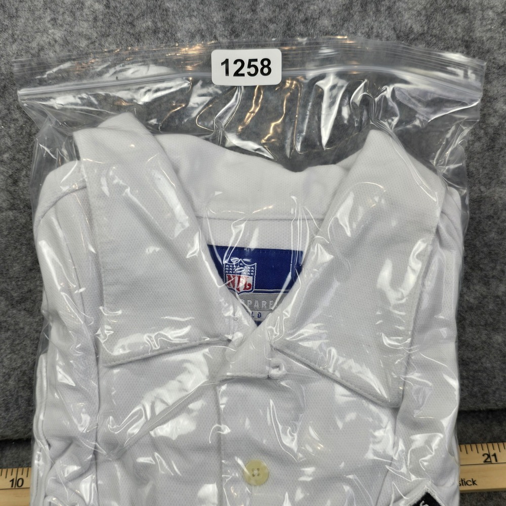 Reebok NFL Oakland Raiders White Button Down Shirt Mens Large PlayDry On Field - Picture 11 of 11
